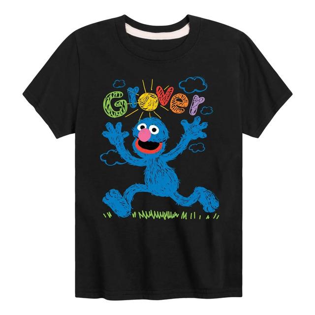 Sesame Street - Grover - Camiseta De Manga Corta Para Ninos S