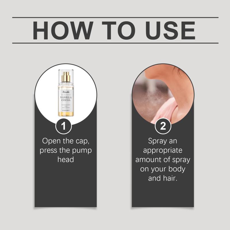 Hair Perfume Spray with Vanilla Cocoa Adds Shine and Pleasant Aroma Hydrates Freshens Hair and Body for Any Season