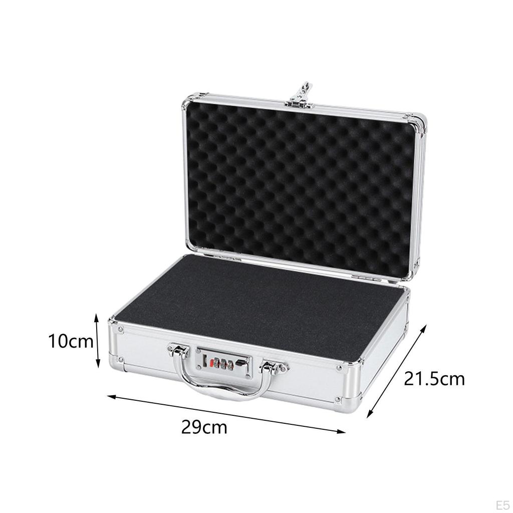 Aluminum Hard Carrying Case,Aluminum Case with Foam,Microphone Shockproof Case,Hard Shell