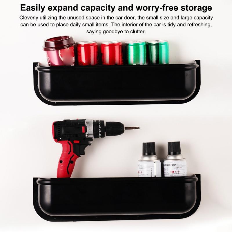 Universal Fit Car Door Handle Tray Box Large Capacity Van Camper Storage Organizer Auto Interior Accessory for Family Trips