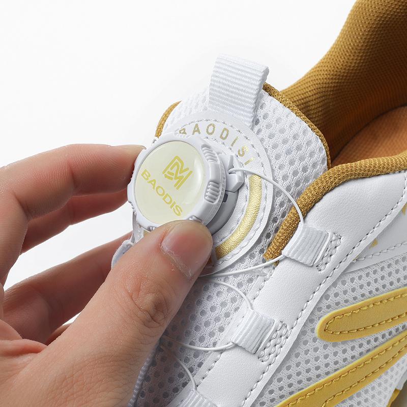 Kid's Football Shoes Are Lightweight Easy To Put On And Take Off with Rotating Buttons Rubber Soft Sole Breathable Mesh. They Are Also Training Shoes