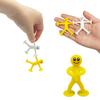 Kids Cartoon Sucker Unique Suction Cup Color Yellow Little Character Expression Creative Doll Little Yellow Person Decompression