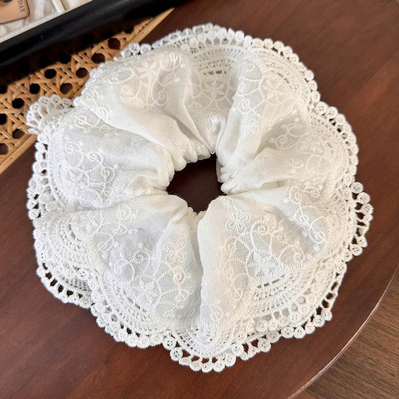 

Большие женские кружевные резинки для волос, эластичная резинка для волос, держатель для хвостика, повязка, резинка-скранчи, резинка, женские аксессуары для волос, головной убор