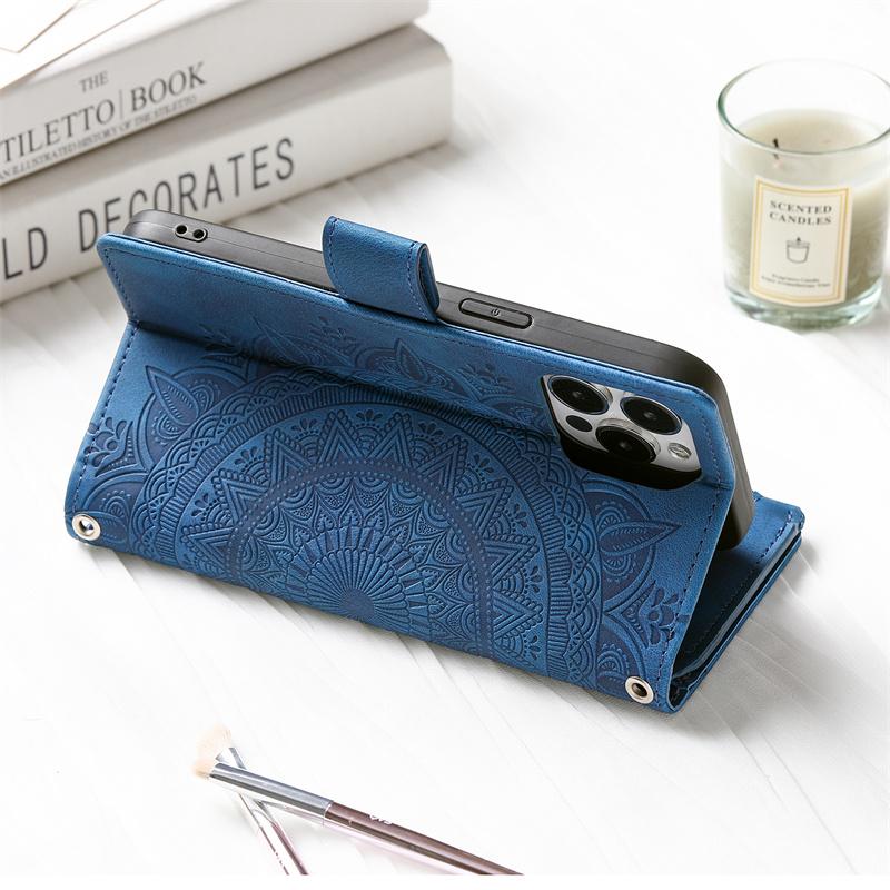 Totems Zipper Card Case for Oppo A53 A73 A93 A54 A74 A94 A53s A93s A54s 5G OPPO A 53 Magnetic Leather Wallet Protect Case Shell