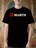 Wurth Graphic Print Cotton Tshirt - Black with Red and Wh...