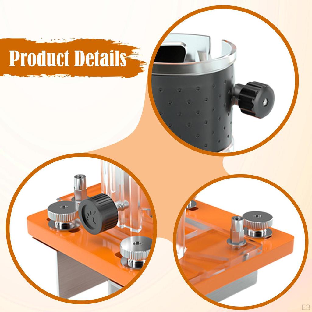 Wood Trimmer Router Base Adjustable Mounting Replacement Portable Slotting Bracket for 64-65mm