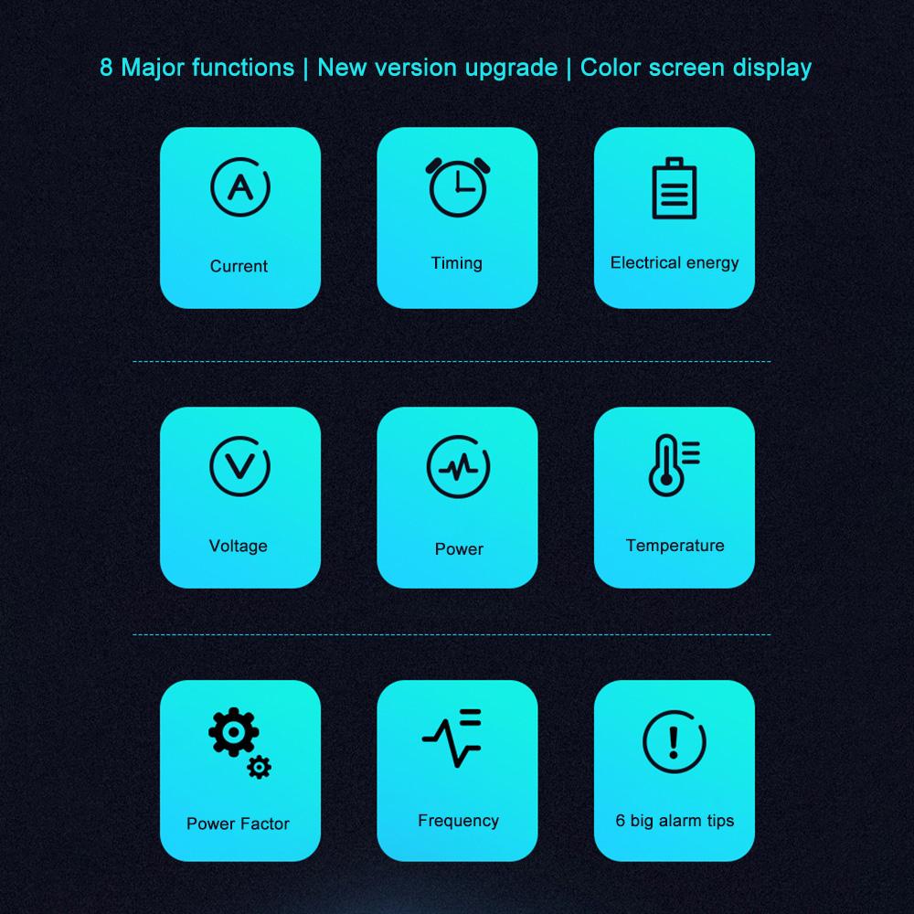 KWS-AC301 Wattmeter Power Meter Voltmeter AC 50-300V Voltage 50-60HZ Power Analyzers LED AC Electricity Meter 0-20/100A Detector