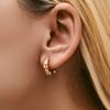 Luxury Style 18k Gold Plated Ear Buckles Zirconia Inlaid Daily Earrings