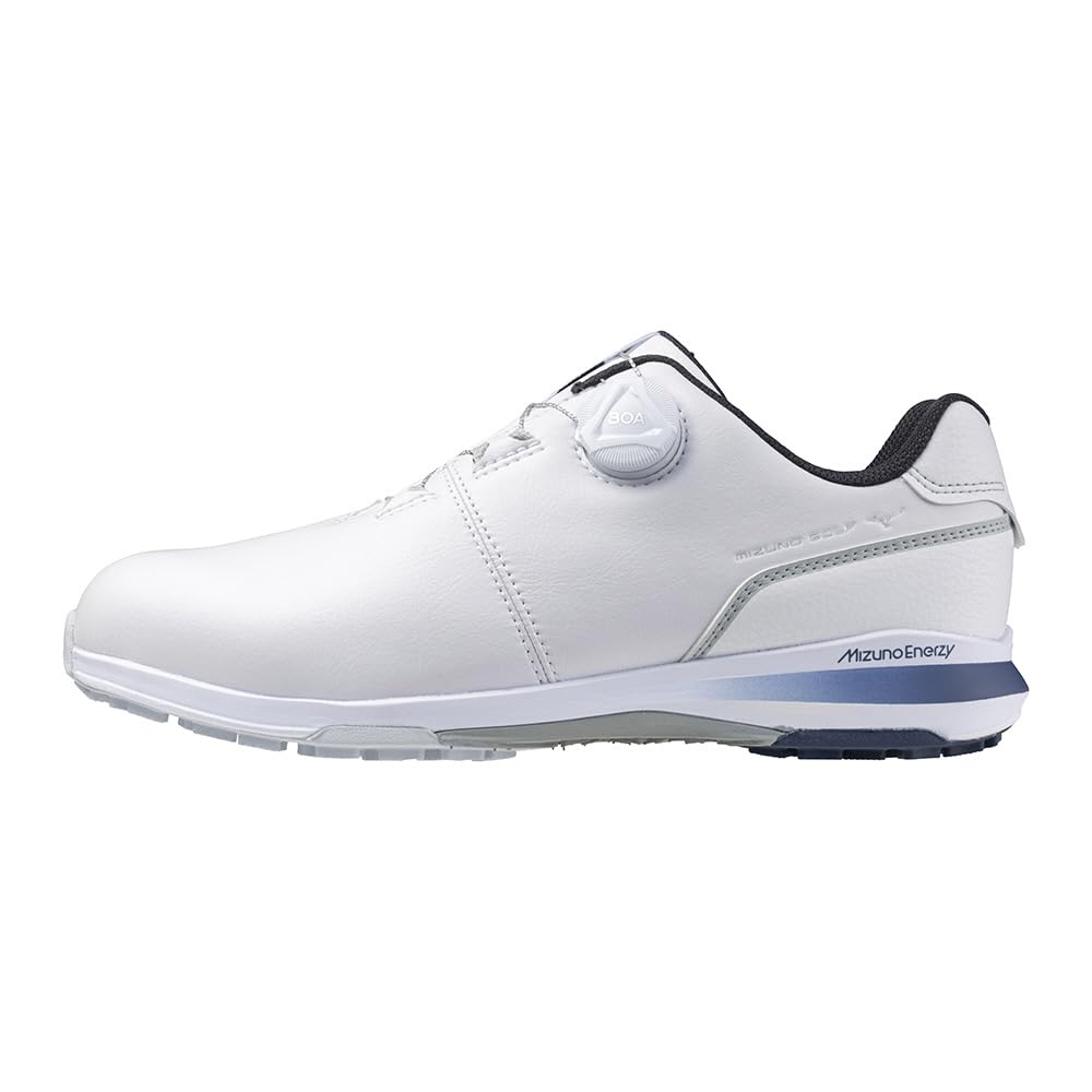 

Mizuno Nexlite Energy Boa Golf Shoes, Lightweight, Wide Grip, Waterproof, Men s, White x White, Size 28.0 cm, 4E