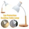 Nordic Wood Iron LED Eye Protection Desk Lamp 3 Colors Nordic Simple Iron Wood Table Lamp for Bedroom Living Room Dining Room