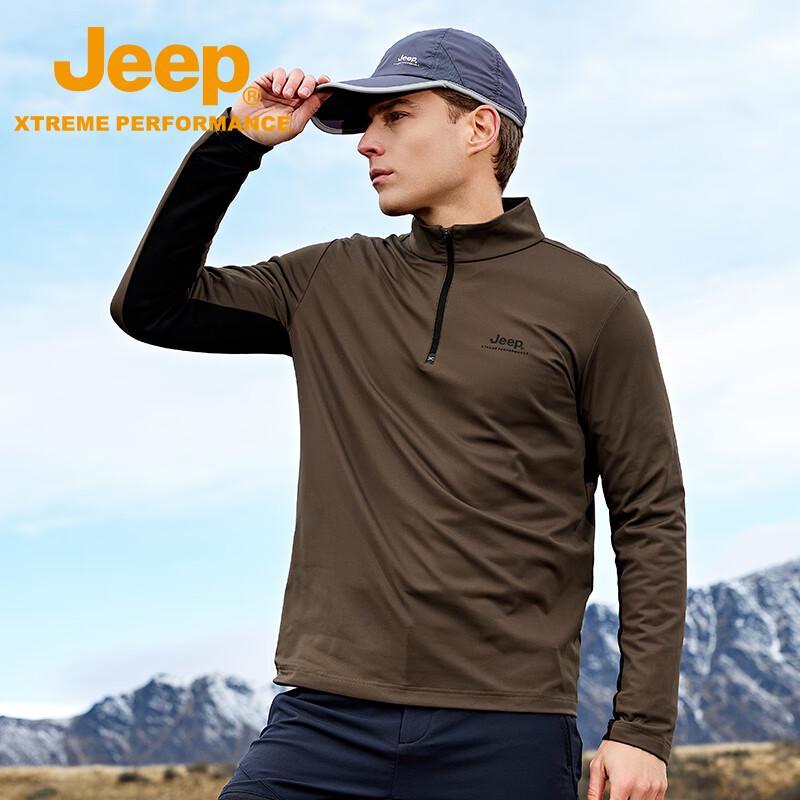 

JEEP Men s Half-Button Polo Knit Shirt L