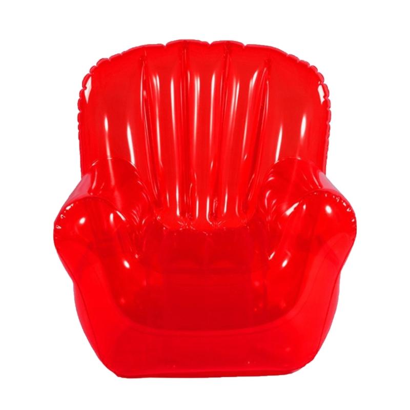 Transparenter aufblasbarer PVC-Sofastuhl Robuste Ausführung Ergonomisches Design Luftsofa zur Entspannung Außenbereich Garten Poolseite