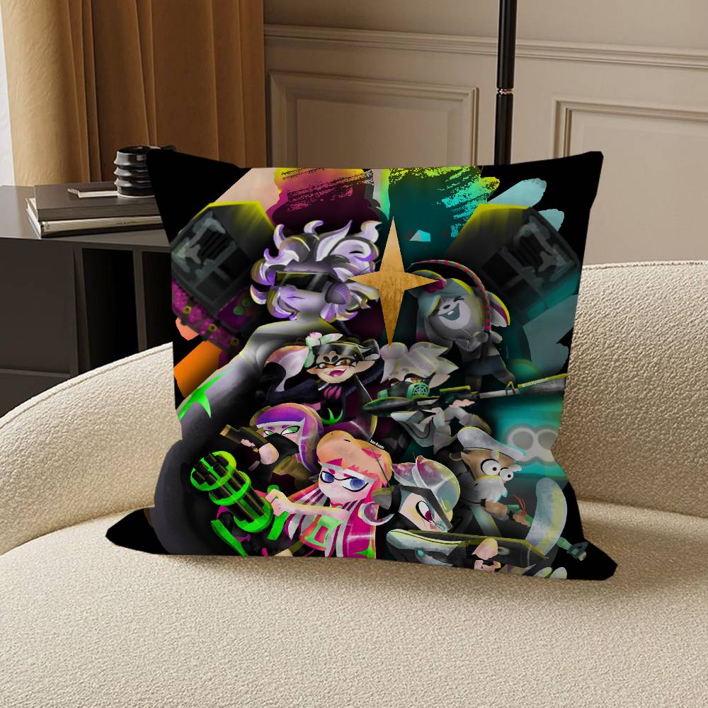 Spiel S-Splatoon 3 Kissen Geschenk Heim Büro Dekoration Schlafzimmer Sofa Auto Kissenbezug Hülle 45x45