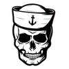 Sailor Skull Self-Adhesive Vinyl Decal for Cars, Trucks & Computers