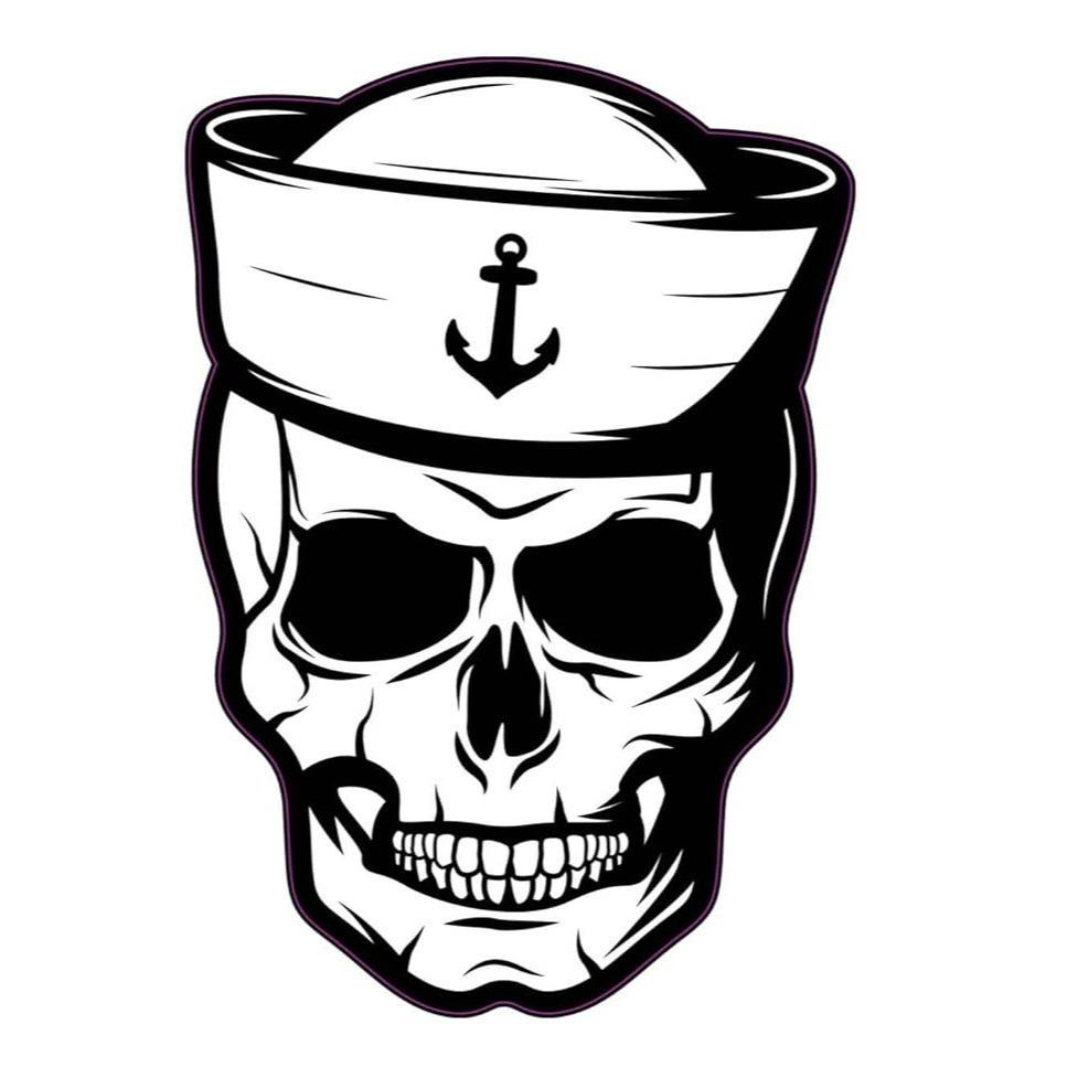 Nálepka Sailor Skull Samolepící vinylová nálepka pro auta, nákladní auta a počítače