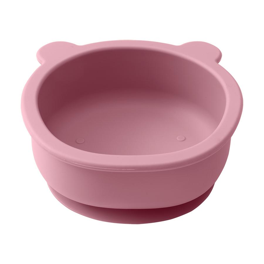 Color Kids Silicone Feeding Baby Tableware Cute Cartoon Bear Bowl Suction Feeding Bowl Toddle Training Dinner Dishes Baby Stuff