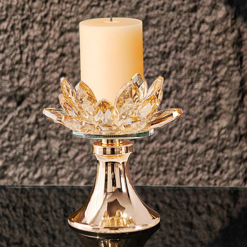 1 Stück Kerzenständer Jubiläum Kerzenhalter Festival Lotusform Tischplatte Heimdeko Wohnzimmer Kerzenständer Elegant