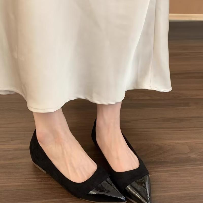 Fashion French Pointed Toe Women's Shoes 2025 Spring New Elegant All-match Elegant Shallow Mouth Low Heel Single-layer Shoes