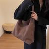 Geantă Tote Damă Suedeză Vintage 2025: Geantă de umăr casual versatilă, de mare capacitate