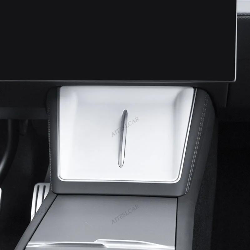 For Tesla Model YL 6-seater Version Center Console Wireless Charging Silicone Pad Anti Slip YL Car Modification Car Car Sticker