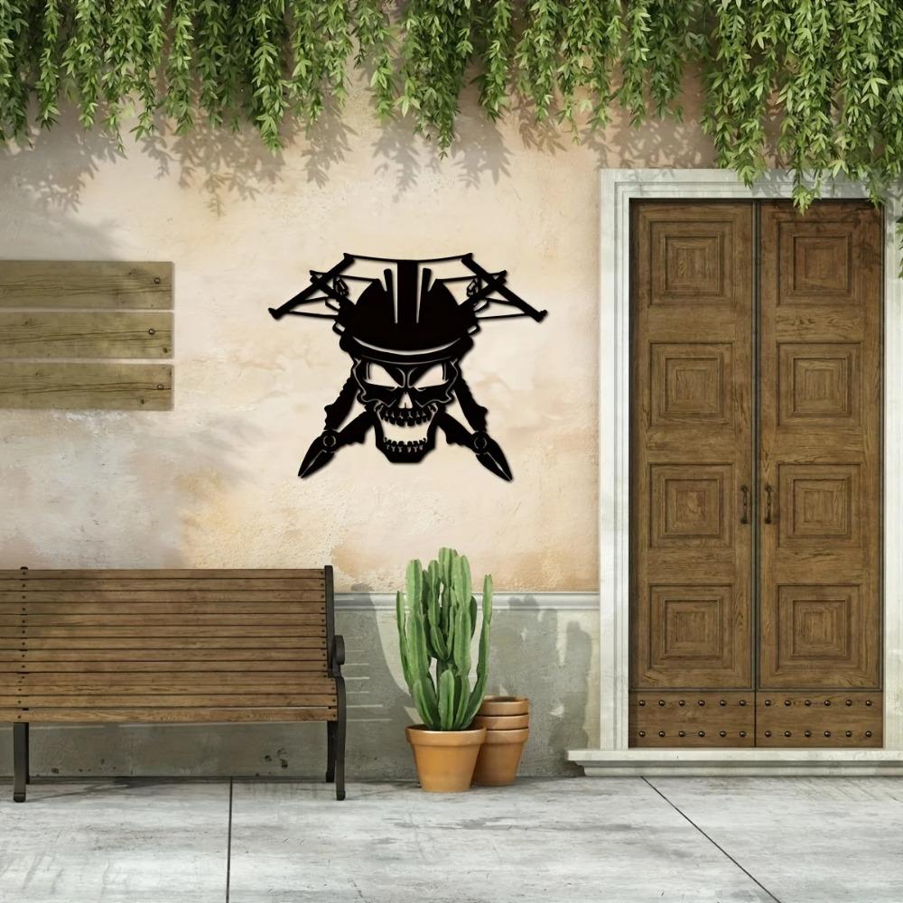 Lineman Skull Man Cave Decor Bad Dog Metalworks Unique Home Décor for Lineman Appreciation, Perfect Gifts for Him