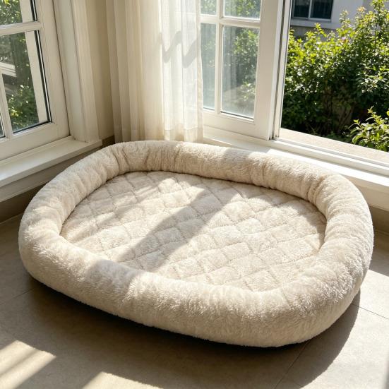 Plush Cat Bed Soft Small Dog Cushion Bed Washable Non-slip Pet Sleeping Pad for Indoor Cats Kittens Small Dogs