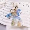 Blue Tassel Blue Ocean Letter Keychain 26 Letters 26 Letter Keychain  Handbag Decor