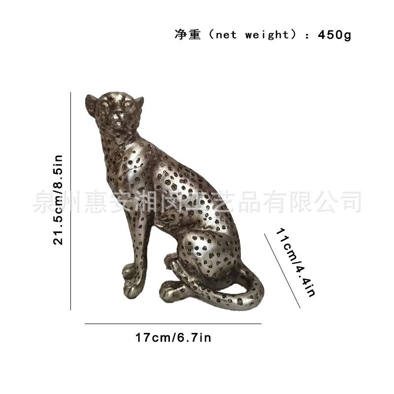 Leopard Resin Craft Home Office Desktop Decoration Tea Pet Ornament Antique Standing & Crawling Styles Available Hot Sale