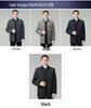 Men's Winter Down Jacket: White Duck Down, Middle-Aged, Thickened, Detachable Liner, Lapel, Warm Coat.