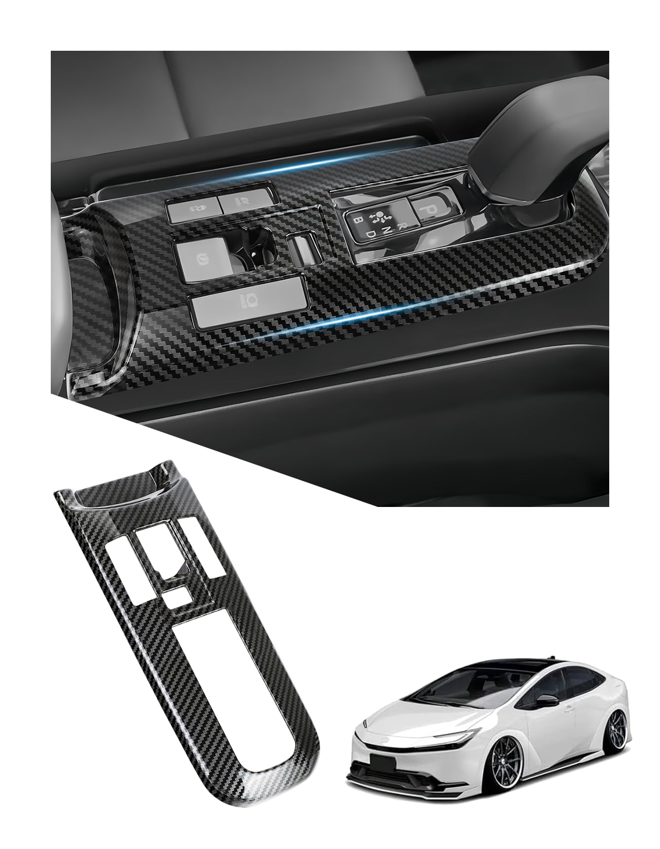 

Toyota Prius 60 Series Dedicated Accessory Shift Panel VLOOKEE Interior Panel Prius 60 Accessory PRIUS 60 Series Shift Panel Cover Design Console