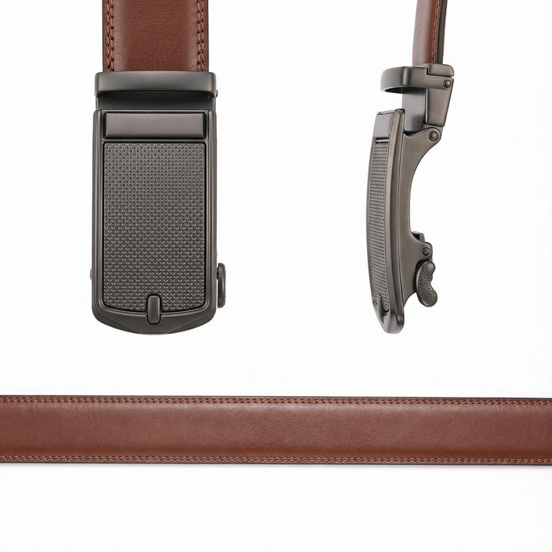 Men'S Automatic Buckle Cowhide Belt Men'S High-End Business Versatile Belt Middle-Aged And Young People Belt