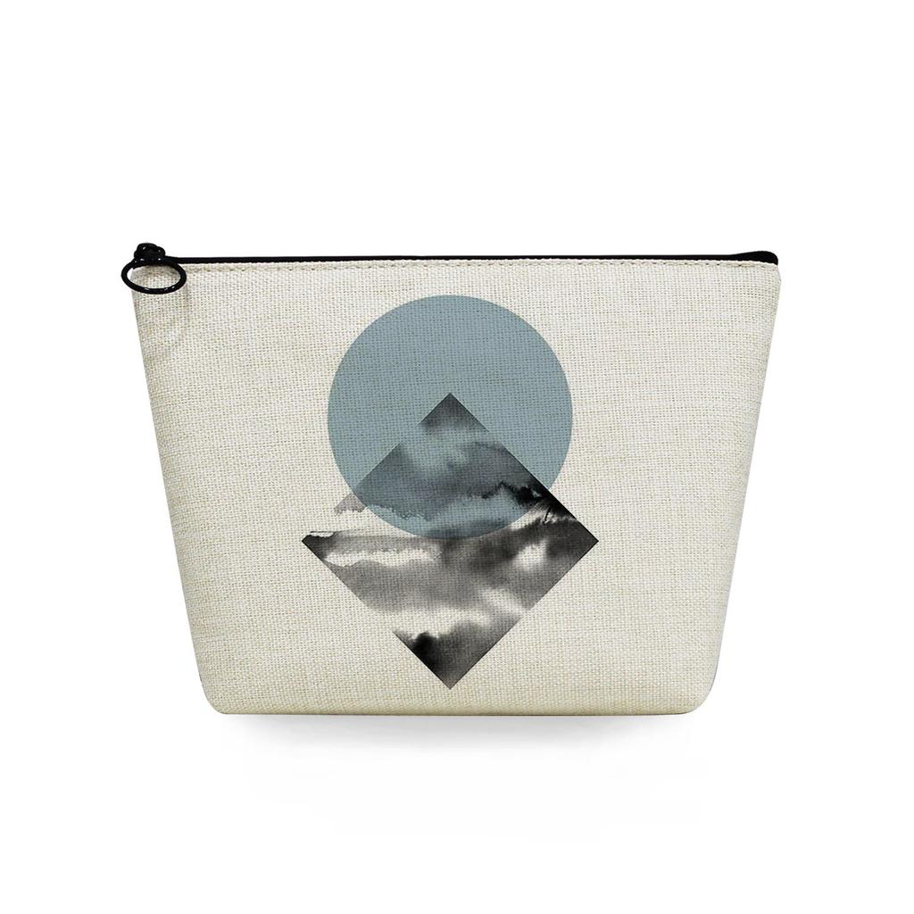Women Geometric figure Print Cosmetic Bag Toiletries Organize Travel Storage Case 6720 KTB