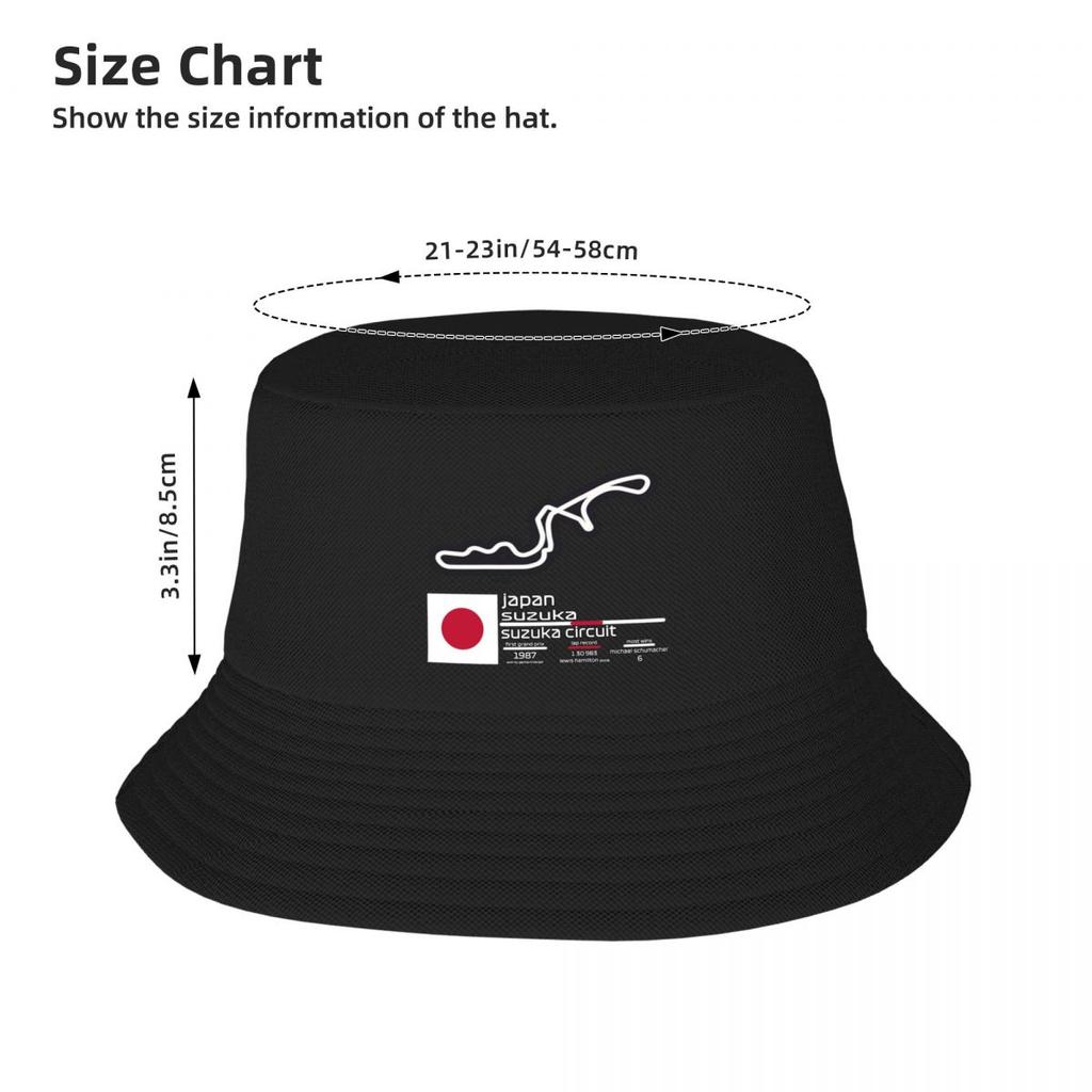 New Suzuka Circuit F1 Records Bucket Hat Hats Baseball Cap Icon Fashionable Unisex's Cap Women's