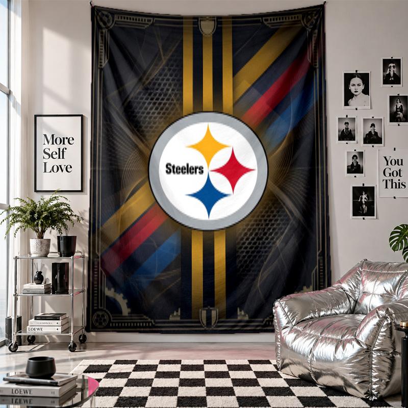 Pittsburgh Steelers Wall Tapestry Home Decor Wall Hanging Cloth for Bedroom Living Room Background