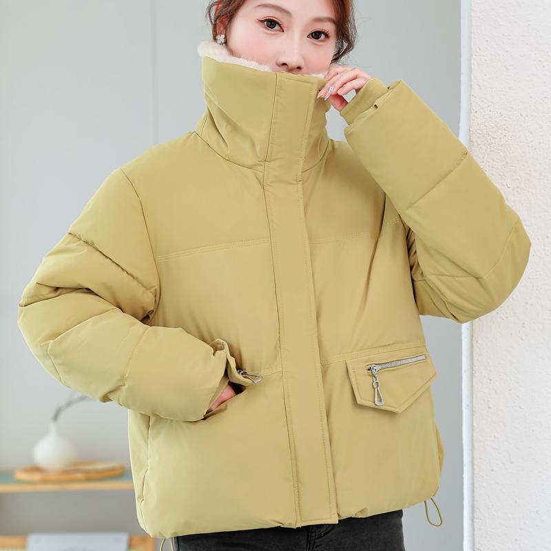 Fashion Women's Winter Jackets Faux Fur Collar Casual Thick Short Parkas Female Warm Coat