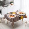 Breakfast Gourmet Printed Tablecloth Stain Resistant Waterproof Rectangular  Kitchen Table Decoration Home Decor
