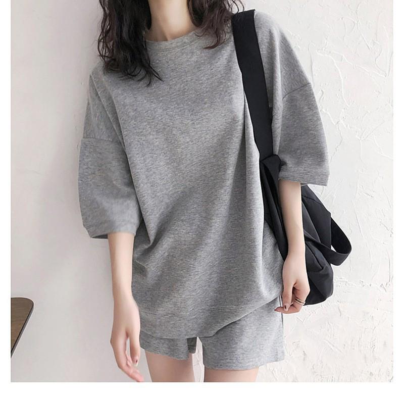 2025 Women's Fashion: Short-Sleeve T-Shirt & High-Waist Shorts Two-Piece Set