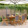 VidaXL Garden Reclining Chairs Set of 6 Fabric and Solid Wood, Garden Seat, Patio Chair, Dining Chair of 3214542
