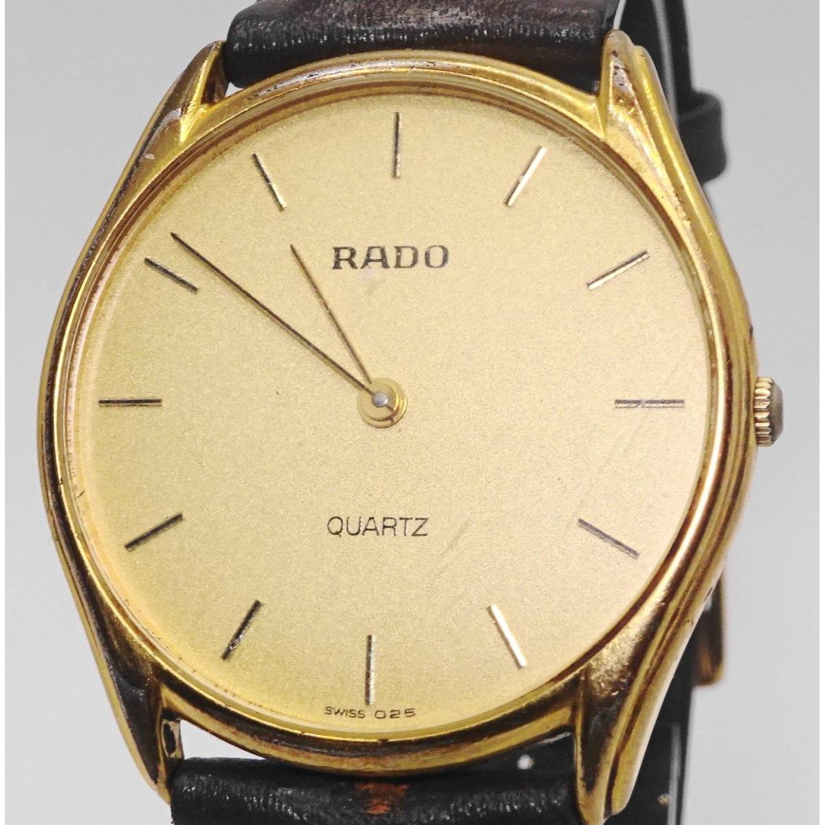 Used [New Battery] RADO 121.5336.2 Men s Quartz Watch Y59 Rado Gold Dial