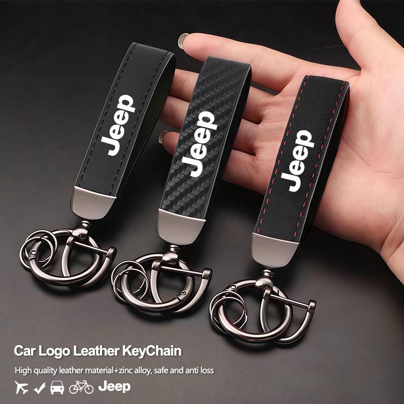For Jeep Car Keychain Emblem Key Ring Pendant Gift Accessories For Jeep Wrangler JL JK Renegade Compass Gladiator Cherokee Pa