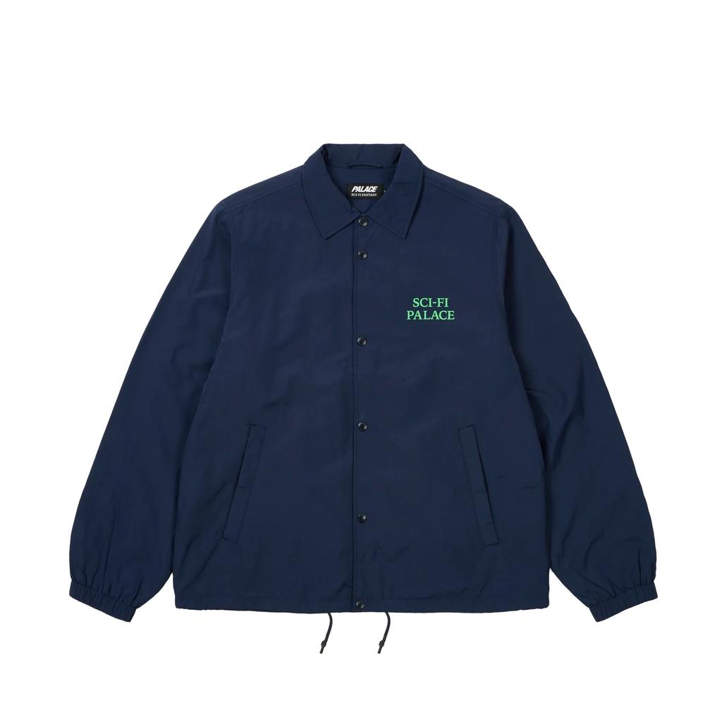 Palace X Sci-Fi Fantasy Collaboration Ss25 Drop4 Sci-Fi Fantasy Tri Coach Jacket With 3D Logo Print And Drawstring Hem Unisex Jacket P28SFJK003