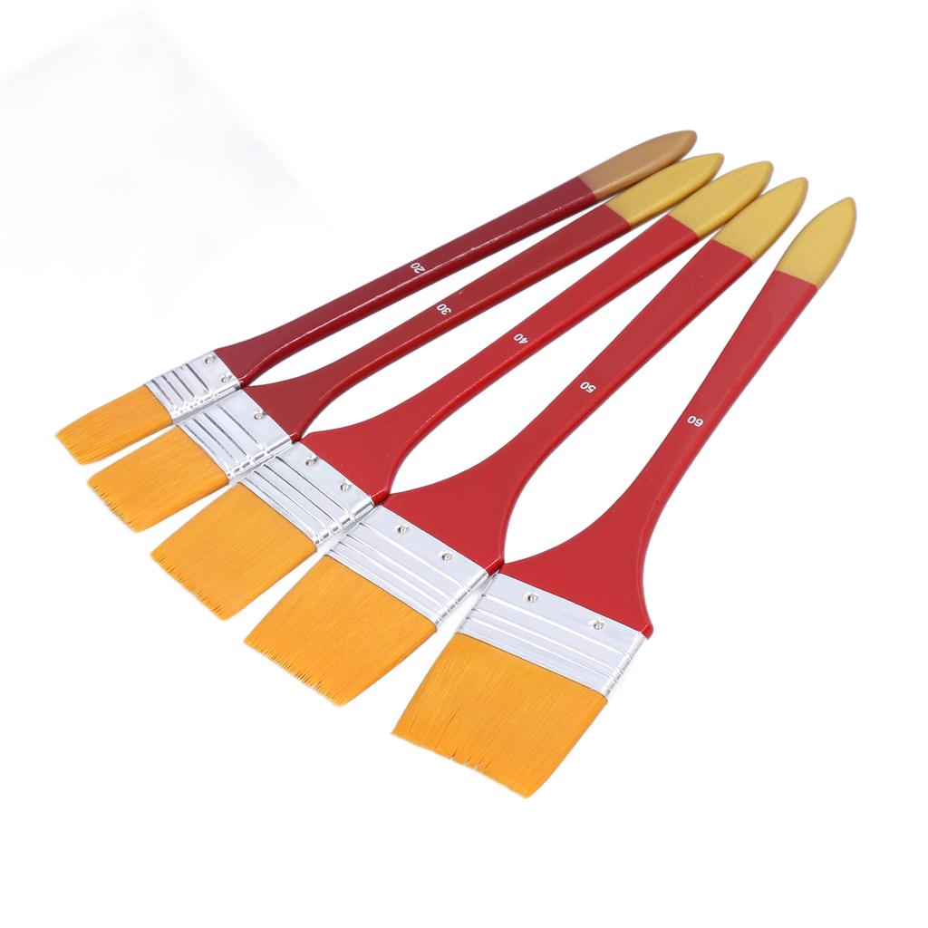 Paint Brush High Temperature Resistance Feel Comfortable Recyclable 5 Different Sizes Oil Paint Brushes
