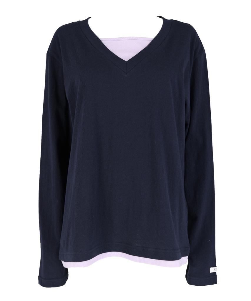 Sayu Pure Layered T-Shirt Navy