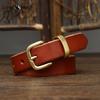 Washed Women's Thin Leather Belt Pure Cowhide Retro Fashion Versatile Casual Jeans Belt
