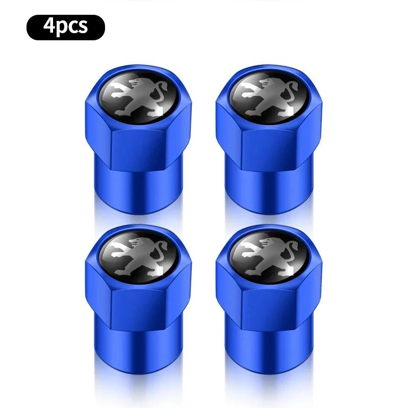 4pcs Aluminum Anti-theft Hexagonal Tire Valve Cap Accessories For Peugeot 206 208 306 307 308 508 106 107 108 2008 3008 5008 207