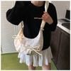 Plaid Bag Women's Large-capacity New Summer Versatile Niche Pleated Shoulder Messenger Bag Dumpling Bag
