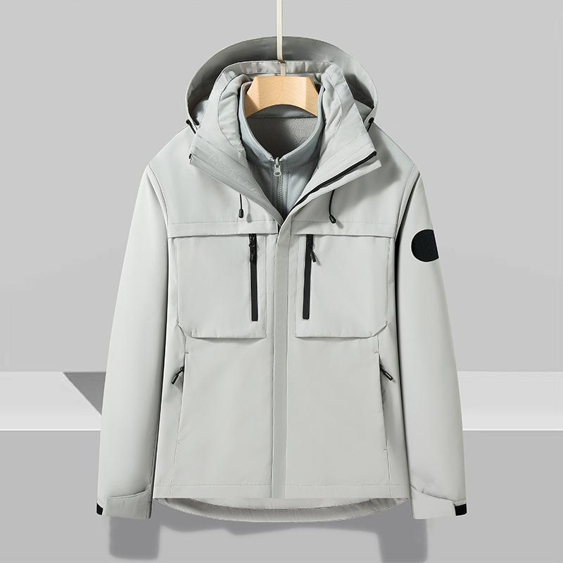 Couples Outdoor Three-in-one Jacket Fleece Liner Waterproof Detachable Coat Outdoor Mountaineering Ice Climbing Man In Autumn and Winter