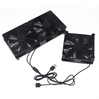 1 Set Lüfter mit hohem Luftstrom für Router-Modem-Empfänger, 120 mm DC12V, USB-betriebene PC-Router-Lüfter mit Schalterkabel
