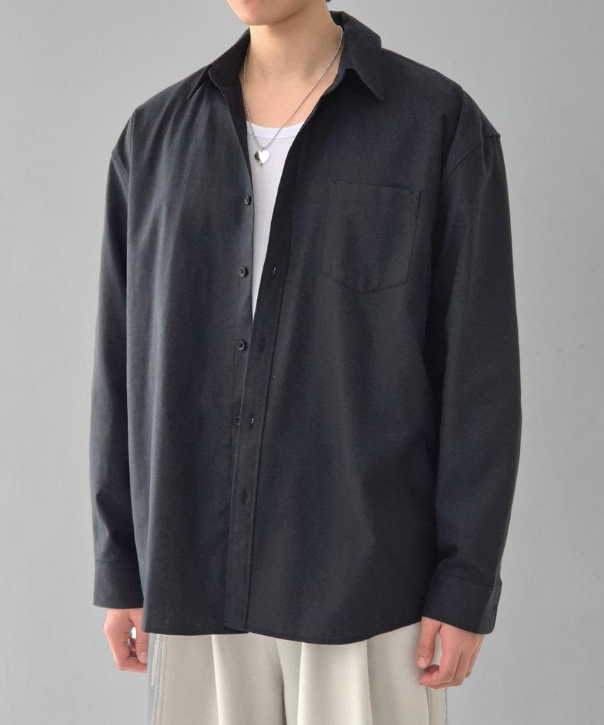 UMM Standard Fit Plain Hellsford Shirt_Black