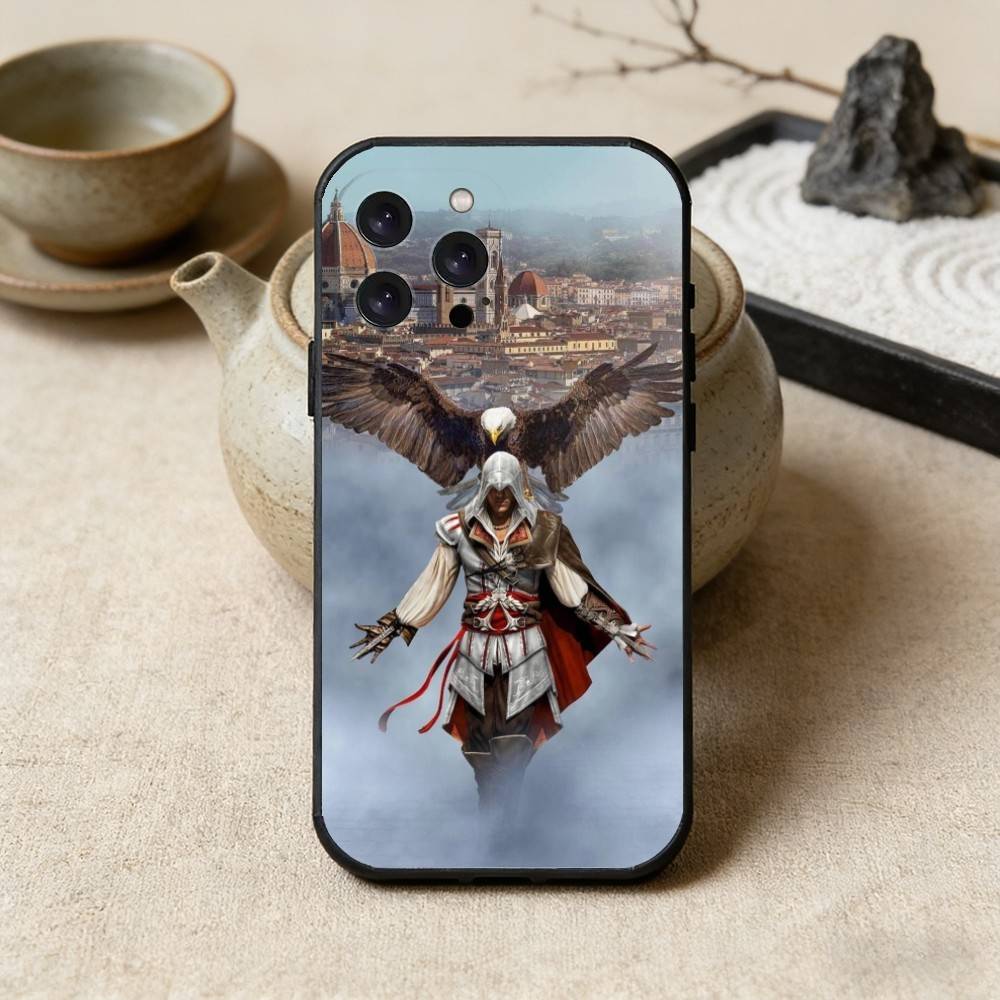 AssassinsY Creeds Phone Case For iPhone 16,15,14,13,12,17,Pro Max,Plus Silicone Black Case